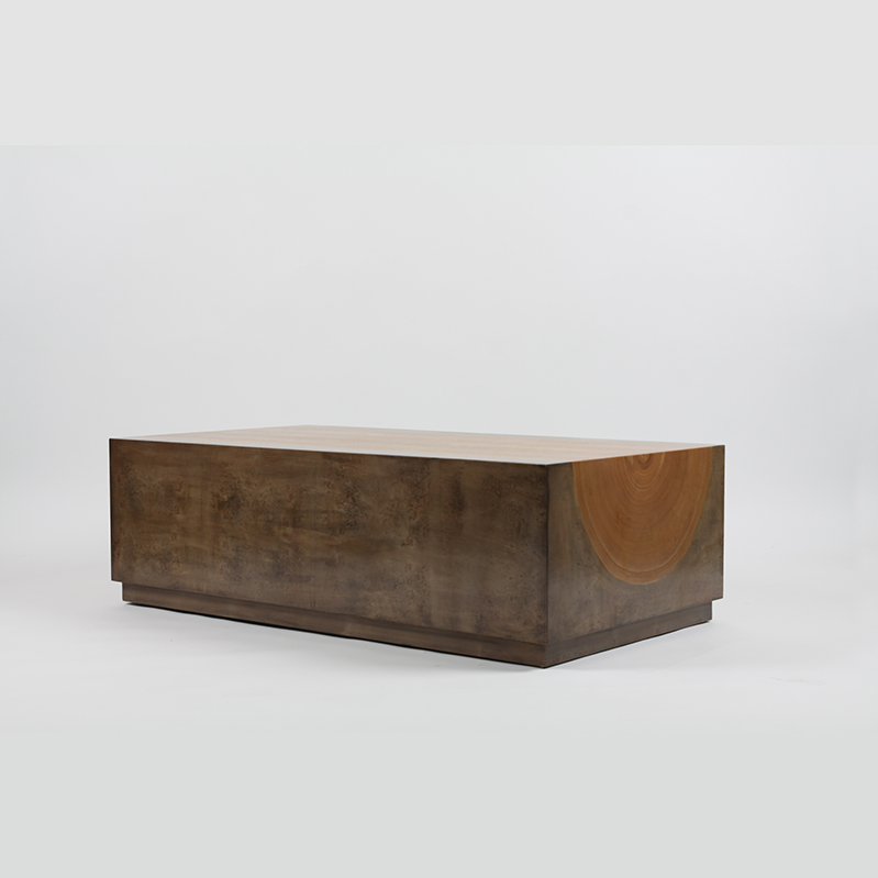 RCT-1236 Líneas limpias Mesa de centro cuadrada de madera maciza de alta calidad para muebles de sala de estar