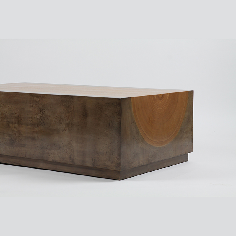 RCT-1236 Líneas limpias Mesa de centro cuadrada de madera maciza de alta calidad para muebles de sala de estar